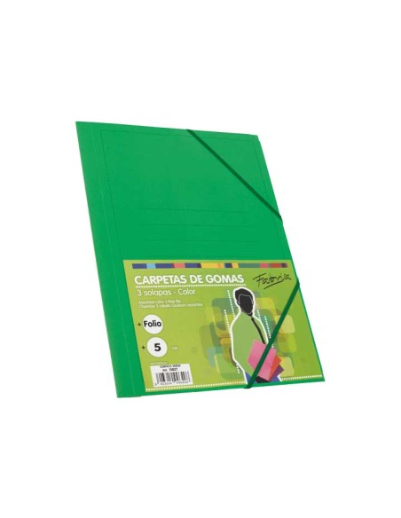 CARPETA GOMAS FABRISA CARTON Fº VERDE 15827